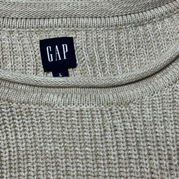 Gap Rolled Neck Taupe Pullover Sweater Size Large - Picture 5 of 6